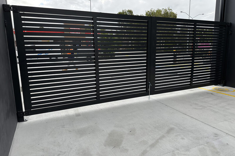 Back of gates at gym at Springfield